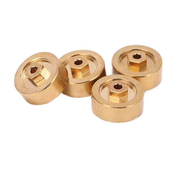 Mässing Hjulvikter Hex Adapter Hållbar RC Hjulvikt Block Motvikt Uppgradering Delar för Axial 1/24 RC Crawler Bil