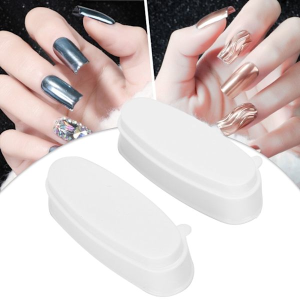 2st Nageldoppningspulverbricka Nageldoppbehållare DIY Nail Art Tools Tillbehör