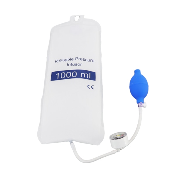 Tryk infusionspose med trykmåler Stærk slidstyrke Lufttæthed Hurtig væskeinfusion til akutpatient 1000 ml