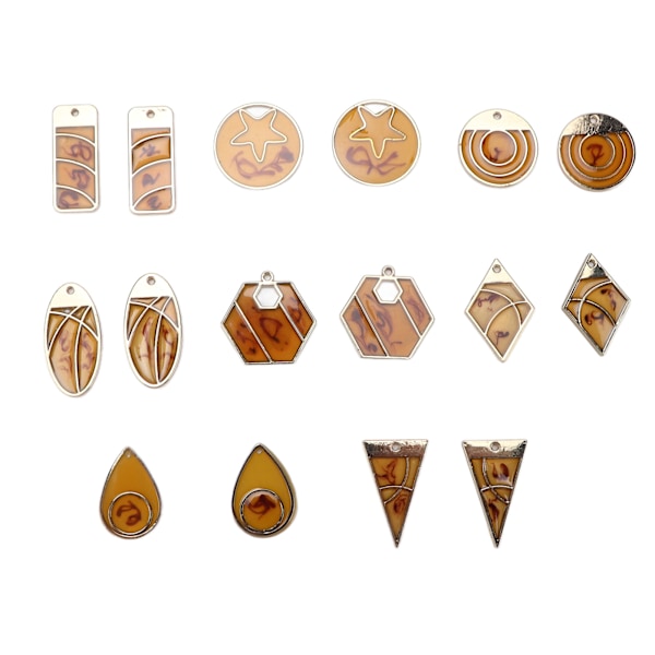 16pcs Earrings Accessories Alloy Resin Environmentally Friendly Jewelry Supplies for DIY Necklaces Bracelets