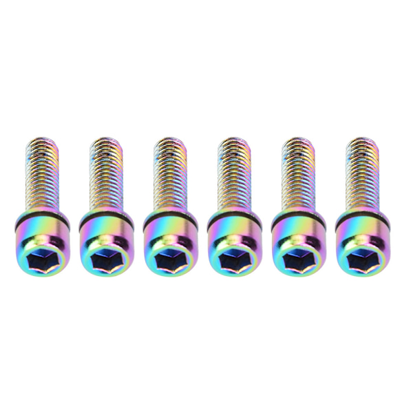 6 stk M5x25mm titanium legering cykelflaskebeslag opbevaringsstativ Bolt Cykeltilbehør (farver)