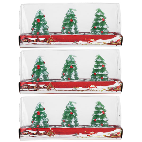 3 set julgran mini ljus romantisk middag ljus dekoration prydnader
