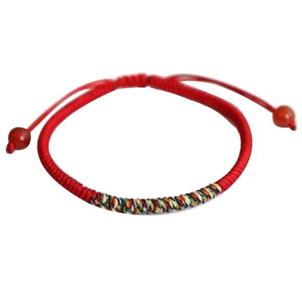 Rød streng armbånd utsøkt mote fargerik rød ledning tau armbånd smykker for menn kvinner
