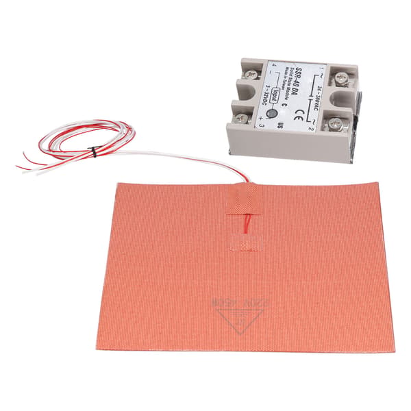 Silikonevarmeplade Varmemåtte med relæmodul til VORON 3D-printer 220V 450W 250x250mm