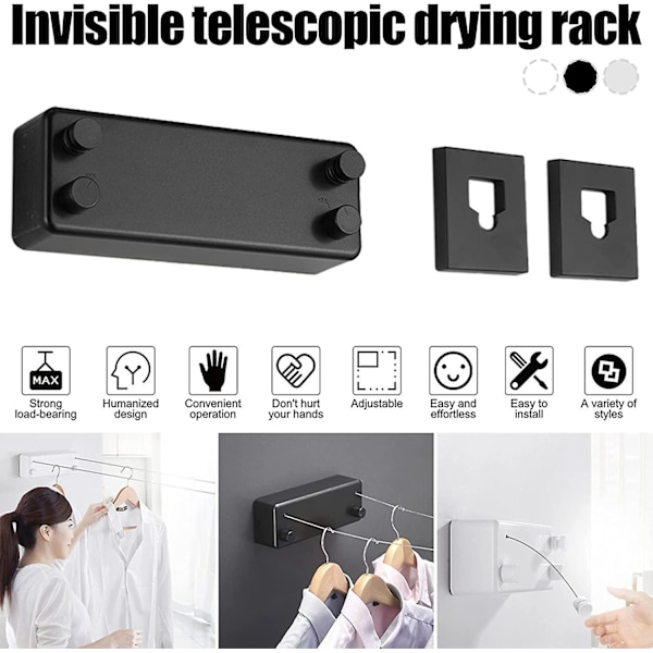 Justerbar Utomhus Retractable Klädstreck - 4,2m
