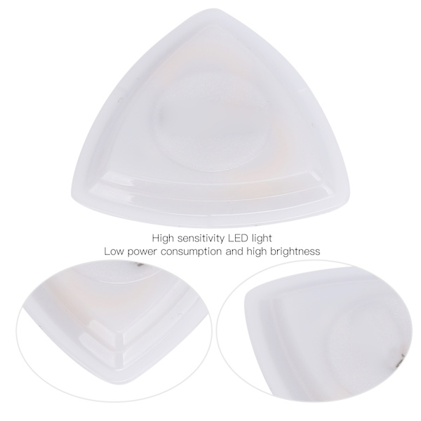 LED Touch Guitar Pick - självlysande, livsmedelsklassad plast, inbyggt batteri (vitt) White
