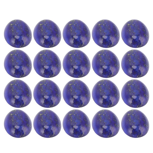 20 stk. ovale flatback cabochon lapis lazuli utsøkt ringkjede DIY steinperle for smykkefremstilling