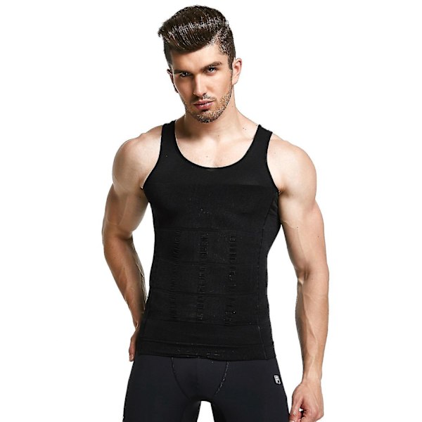 Smallast Slim Fit Body Shaper Väst för Män, Magmuskler, Storlek XXL
