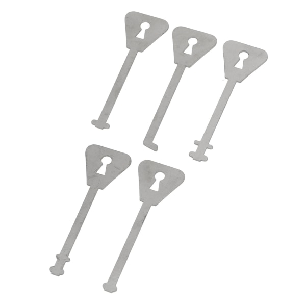 5PCS Master Keys Rustfritt Stål Erstatning Skjelettlås Nøkkelsett Flere Former Låsplukk Nødhjelpsverktøy