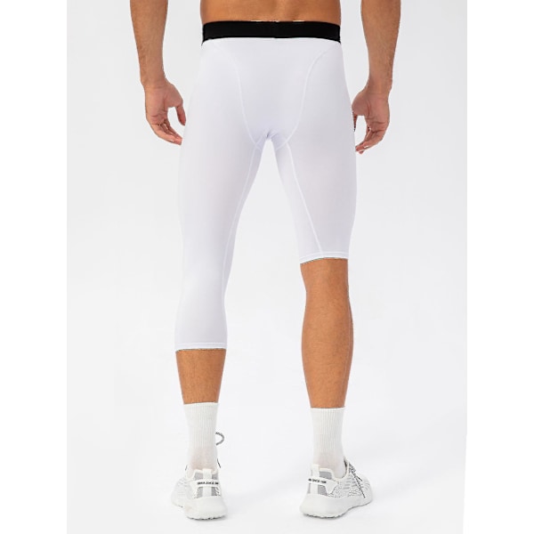 Andningsbara Vita Basketbolltights för Män - Enbens Fitness Träningstights