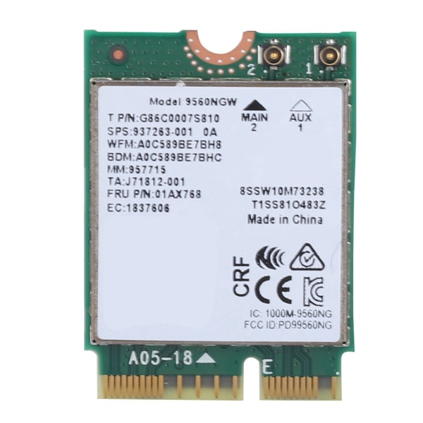 For Intel 9560AC NGW trådløst WIFI-kort 2.4G/5G Bluetooth 5.0 nettverkskort