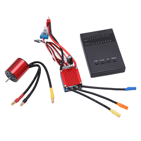 2430-moottorisarja CNC-työstö 2430 7200KV harjaton moottori 25A ESC ESC-ohjelmointikortilla 1/16 1/8 RC-autoon