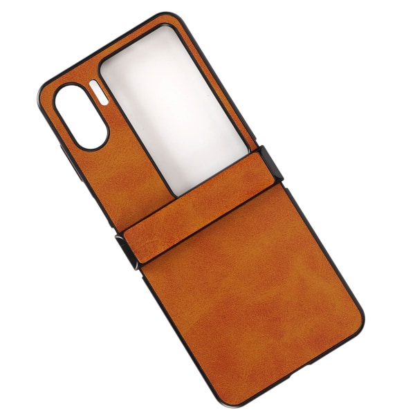 Case till Oppo Find N2 Flip syntetiskt läder Ultratunnt stötsäkert cover till Oppo Find N2 Flip Brown