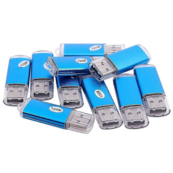 10 x USB Hukommelse 2.0 Hukommelseskort Flash Drev 128MB Gave