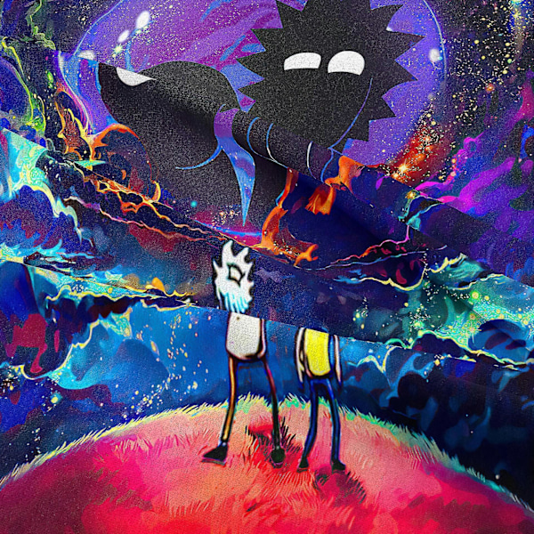 Rick And Morty Tema Affisch Gobeläng Väggbonad Sovrumsdekoration Möbelprydnad 150X200CM