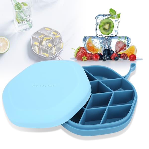 Husholdnings Mini Silikone Isform DIY Isbakke Maker Køkkenudstyr (Lyseblå)