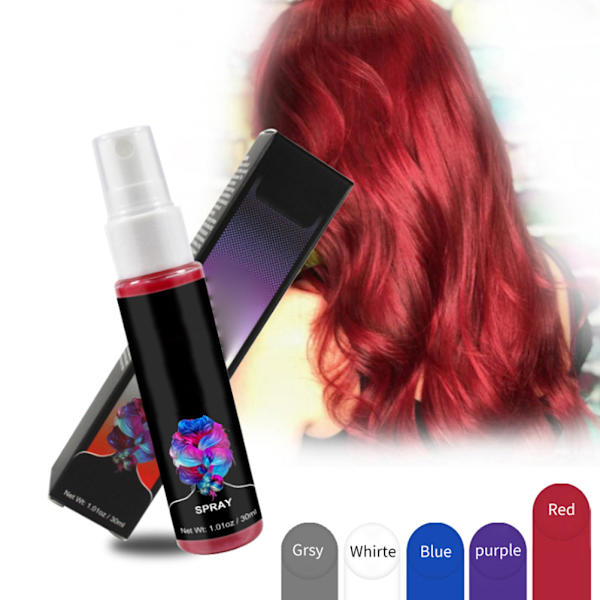 30ml Engångshårfärgning Spray Snabb Tillfällig Party Hårsprayvax för Halloweenfest