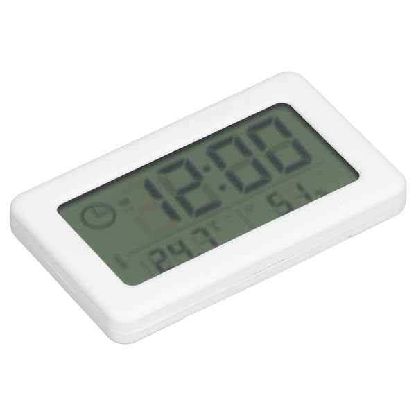 Digital klocka Enkel Mini Speciell Spegeldesign Bärbar Praktisk Vit Elektronisk Klocka