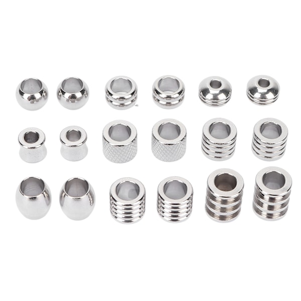 18 st Viking hårpärlor Rostfritt stål Hög hårdhet Perfekt storlek Enkel design Bred applikation Dread Beads