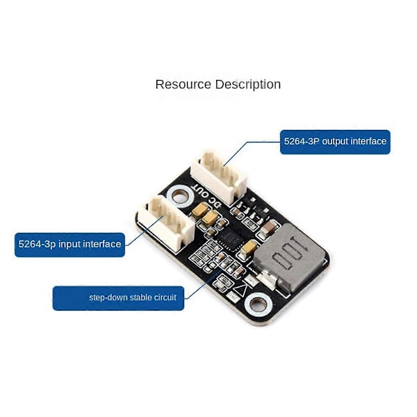 Buck Mini Module DC BUCK Adapter 30cm Tilslutningsledning