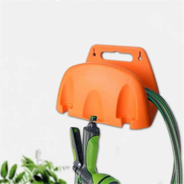 Veggmontert Hagevanningsslangeholder Plaststativ gul
