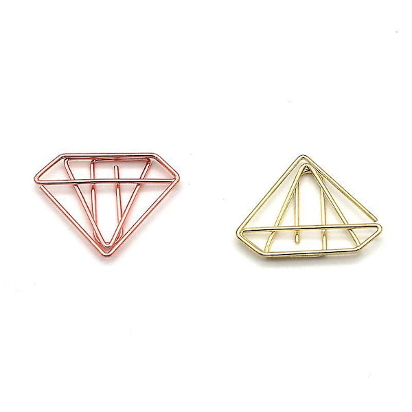 Glimrende diamantpapirklipp - Elegante metallbokmerker for kontor, skole, bryllup, fester, invitasjoner og dekorasjoner