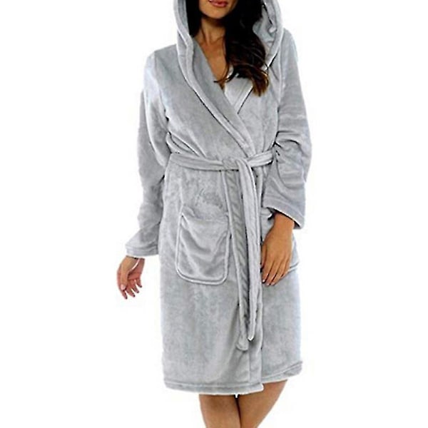 Dammörkgrå Huvtröja i Fleece Badrock Nattkläder 4XL