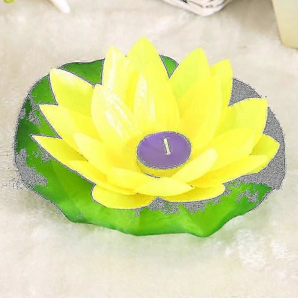 10 Stykker Lotus Flydende Lanterner Flydende Lys Kunstige Flydende Farverige Lotus Med Ægte Lys Pool Lys Flyder Til Have Bryllupper Ho