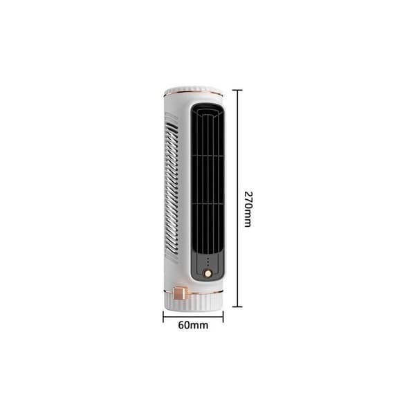 Stille tårnventilator, luftkøler, aircondition, 3 hastigheder, USB genopladelig, grøn - AquaForge