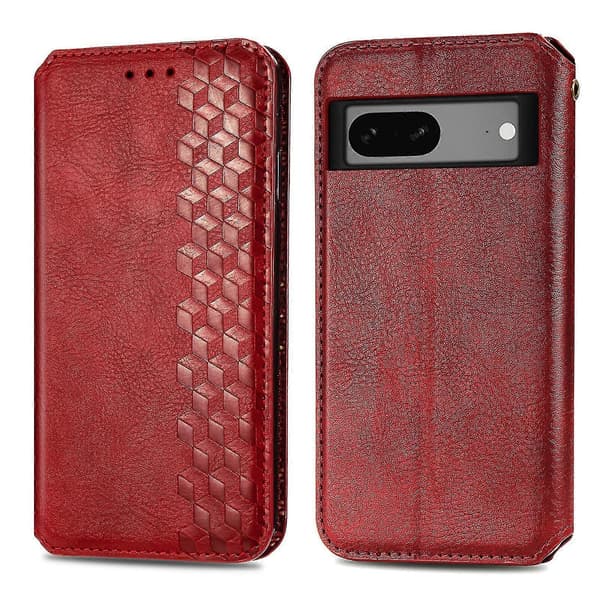 Etui til Google Pixel 7a Flip Pung Flip Magnetisk Beskyttelsesetui Pung Kompatibel med Google Pixel 7a Etui Red