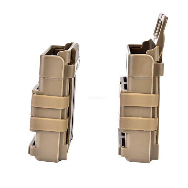 Plastmagasinfodral Set Holster för Molle System Väst Utomhus Jakt Camping (Tan)