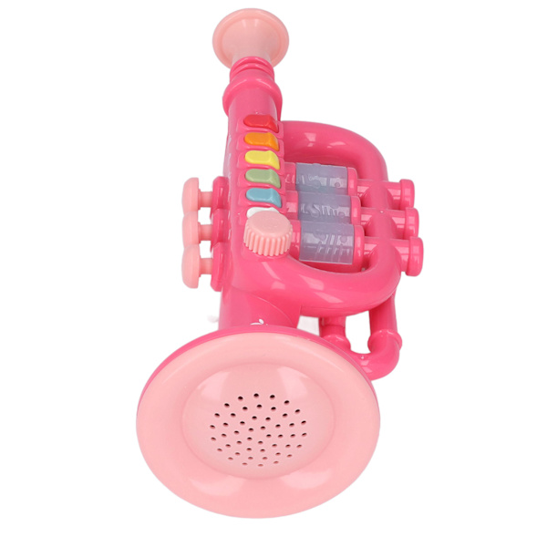 Hornleksak Simuleringsdesign Dynamisk ljuseffekt Musikinstrument Hornleksak Present med snöre för över 3 år gammal Rosa