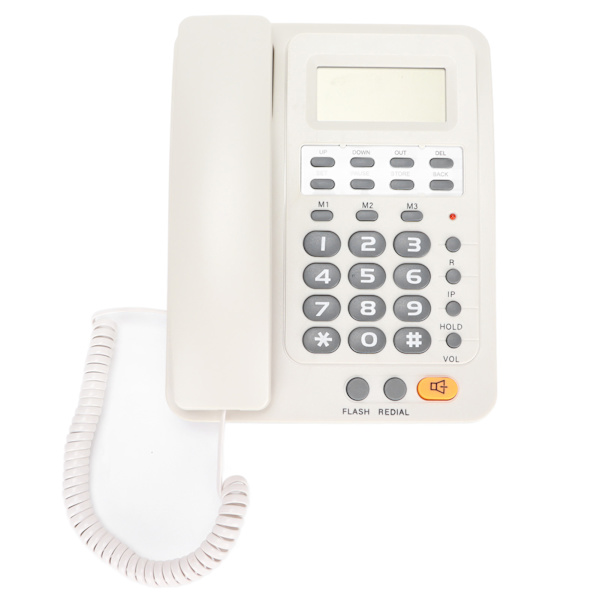 KXT6009CID Bordtelefon med ledning til fastnet med funktion til opkalds-id-visning til hjemmekontoret (hvid)