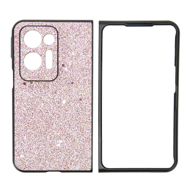 Suojaava puhelinkotelo Crystal Case Anti Drop Shockproof -matkapuhelimen suojakotelo Oppo Find N2:lle, vaaleanpunainen glitter