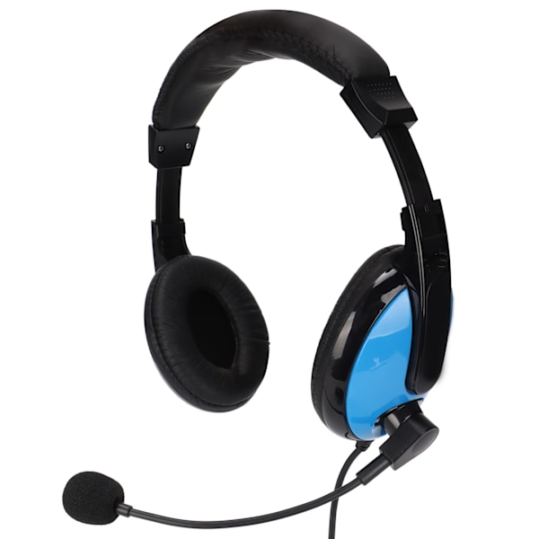 Somic Electronics Hodetelefoner Multifunksjonelle Plugger Stemme Gaming Hodesett med Mikrofon for Datamaskiner Mobiltelefon Svart Blå