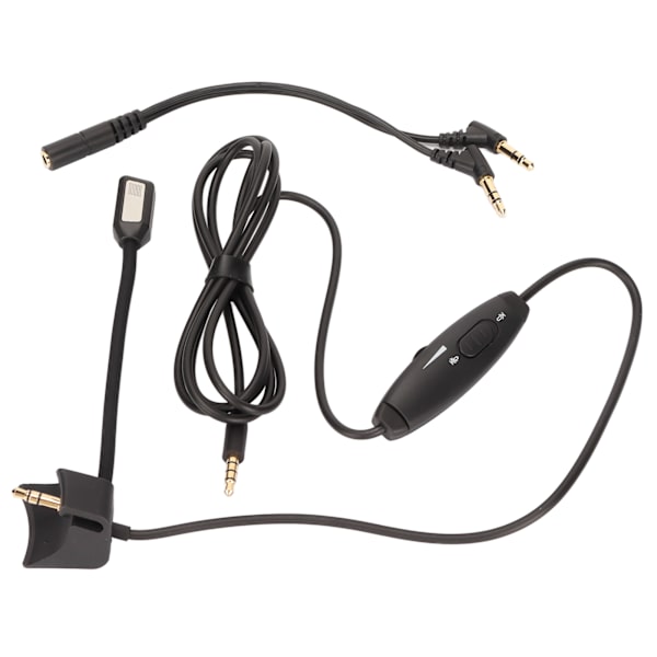 Boom mikrofonikaapeli melunvaimennus pelikuulokkeet mikrofonikaapeli äänenvoimakkuuden säätimen mykistyskytkimellä PS5:lle Xbox PC:lle