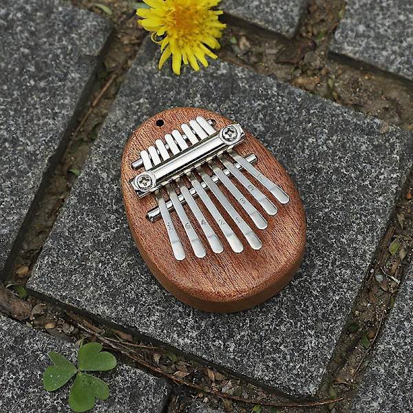 Bærbar Mini Tommelklaver - 8-Tast Fingerklaver med Sød Bjørn Design