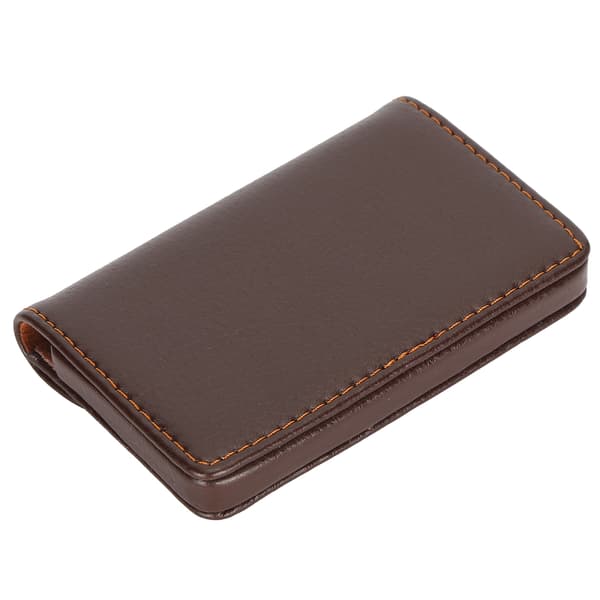 Visitkortetui PU Læderholder Organizer Gaver til Rejser Forretning Kaffe 033#