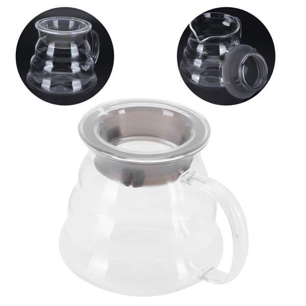 Glaskaffeserver Professionel Glaskaffekande Kaffekande til Bar Køkkenbord 500ml