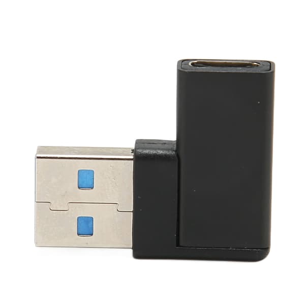 Rettvinklet USB til USB C-adapter 90 graders Plug and Play USB 3.0 A til USB C-adapter for bærbare datamaskiner, telefoner og PC-er