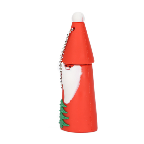 U Disk Hållbar Stark kompatibilitet Söt jultomte USB 2.0 Flash Drive Mobil lagringsenhet Röd 32GB