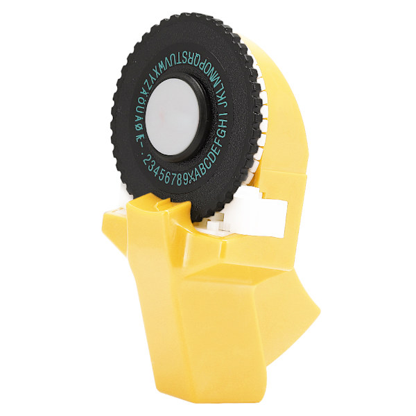 Mini manuell tejpmaskin dekorativ färgad ABS 3D präglingstejp 9mm för handbokGul