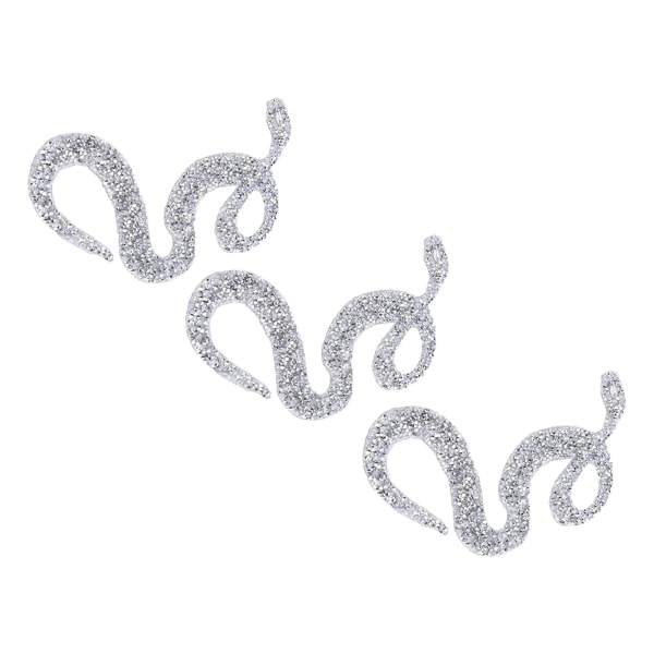 SnakE Formade Strass Trim Band Mesh Wrap Roll DIY Klädtillbehör Applikation (silver)