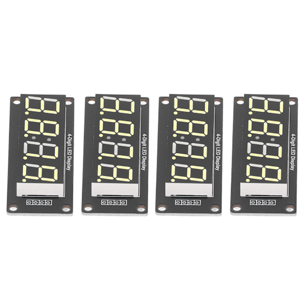 4 sæt 4-cifret digitalrør LED-displaykort 7 segmenter urmodul TM1637 0,56 tommer gul MRA041E