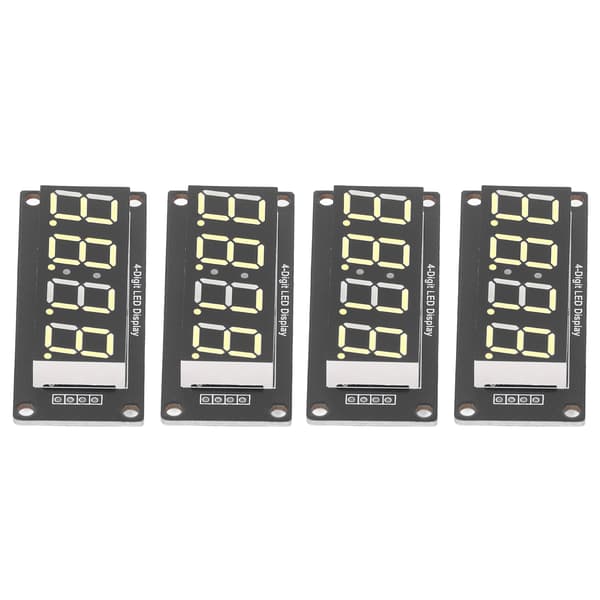 4 sett 4-sifret digitalt rør LED-skjermkort 7 segmenter klokkemodul TM1637 0,56 tommer gul MRA041E