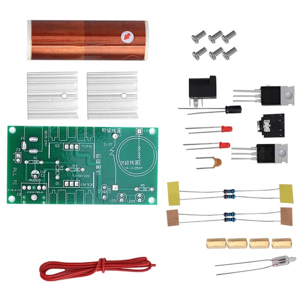 Tesla Coil Modul Plasma Højttaler Usamlet Mini DIY Elektronisk Sæt Værktøj 15W DC 15-24V 2A