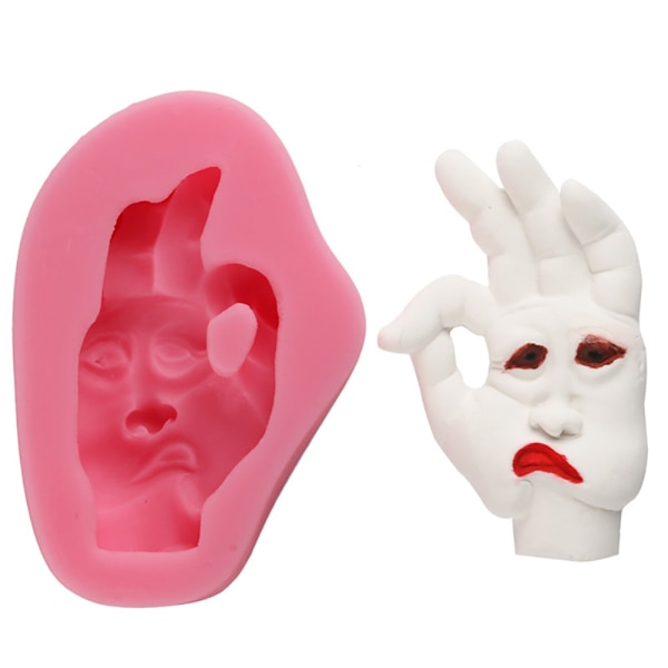 Funny Face Fondant Cake Decoration Mold Silicone DIY Baking Tool