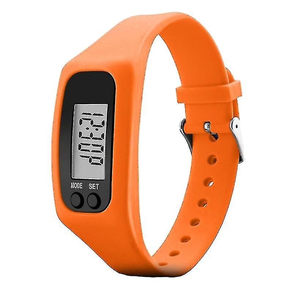 Smart LED Wrist Watch: Pedometer, Step Counter, Calorie Tracker Orange