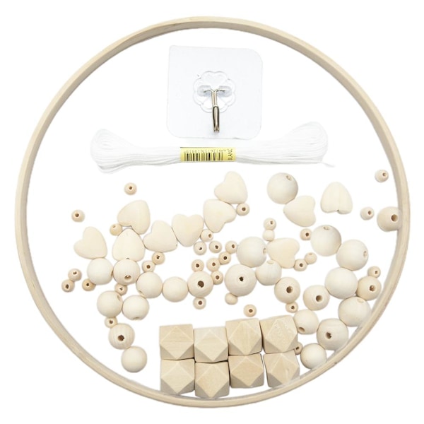 DIY Trävindspel Sängklocka Kit Handgjord Babymobil Träkit för Barn Flickor eller Pojkar