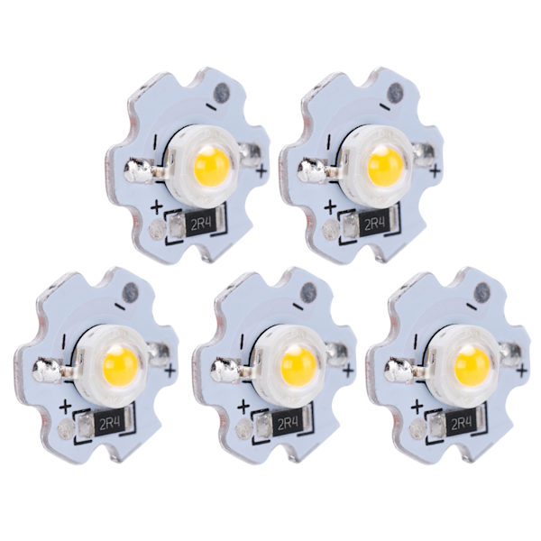 25 kpl 5V LED-sirua 200LM 3W suuritehoinen LED-lamppuhelmet DIY-valaistuslaitteisiin Keltainen valo 588-590NM